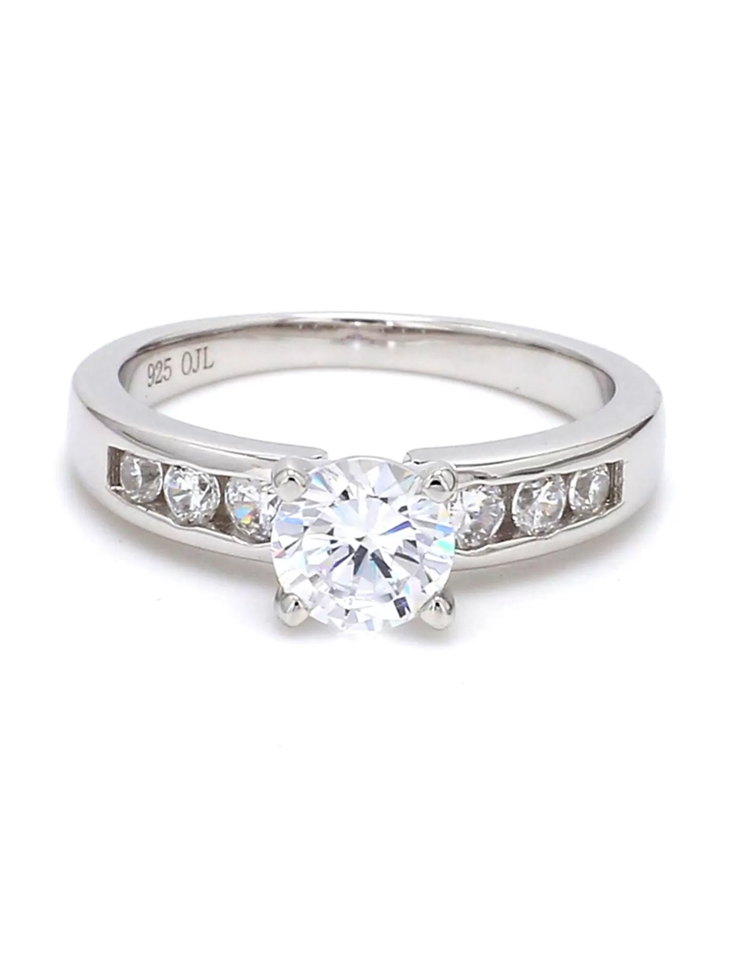 0.5 Carat Silver American Diamond Solitaire Ring