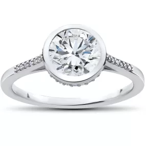 1 5/8 ct Lab Grown Diamond Aria Engagement Ring 14k White Gold