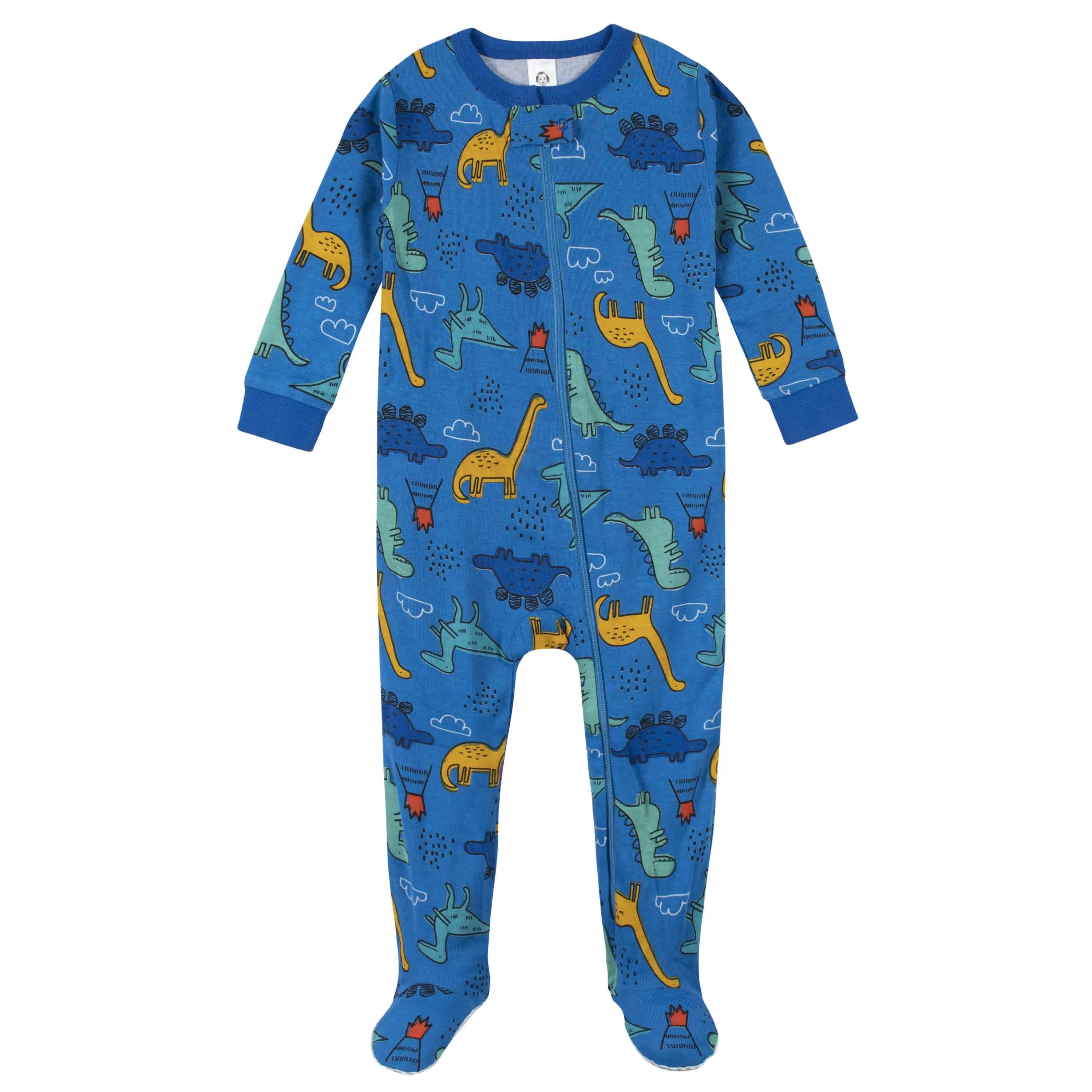 2-Pack Boys Dinosaur Snug Fit Footed Cotton Pajamas