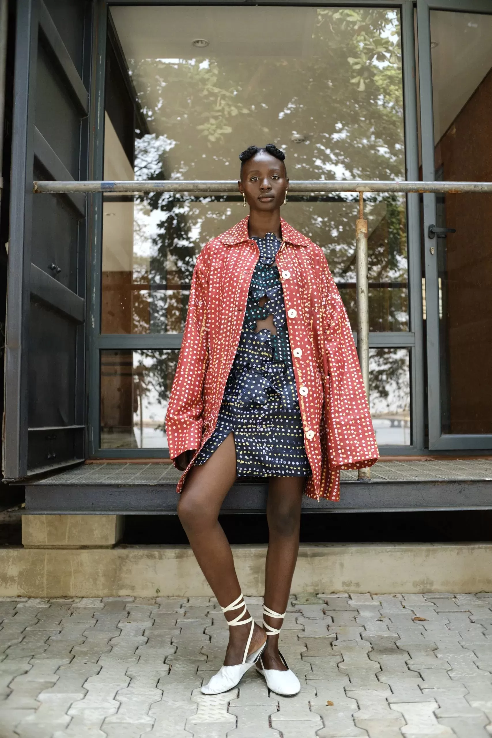 Abiola Olusola Mola Skirt Hand Printed With Slit