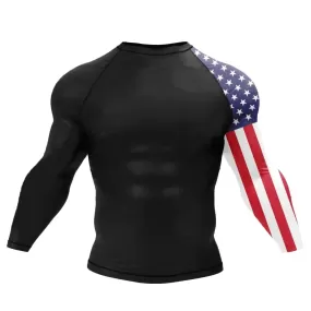 American Flag 'Sleeve' Long Sleeve Compression Rashguard