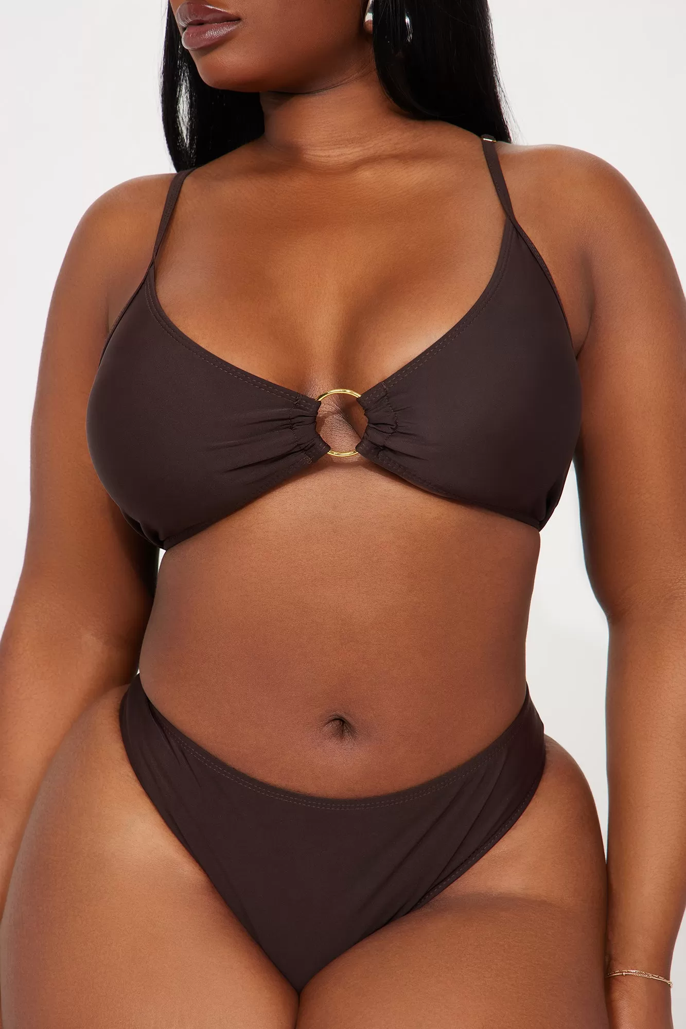 Anika Charm Chain 4 Piece Bikini Set - Brown