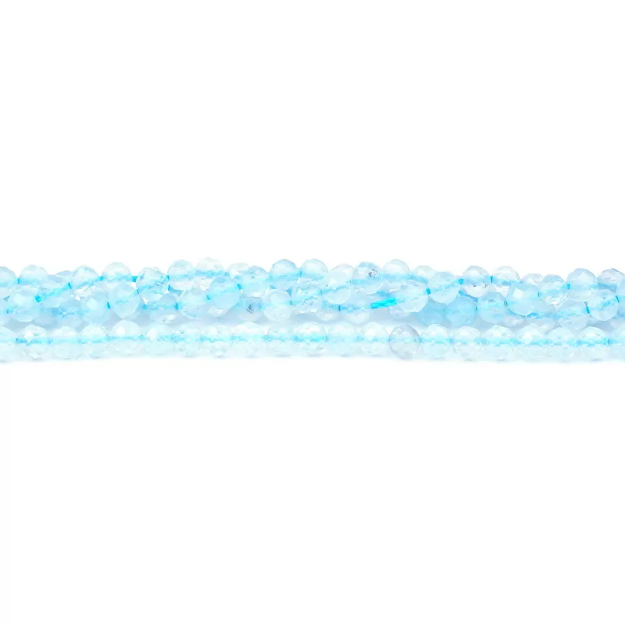 Aquamarine 3.5mm Round - 15-16 Inch