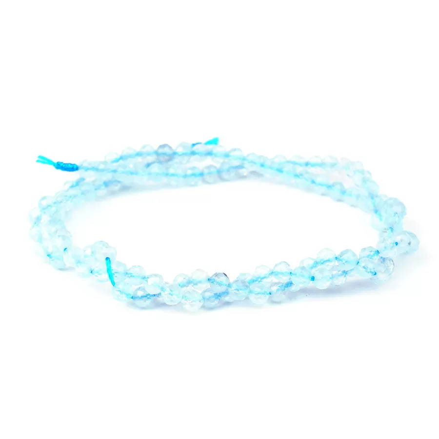 Aquamarine 3.5mm Round - 15-16 Inch