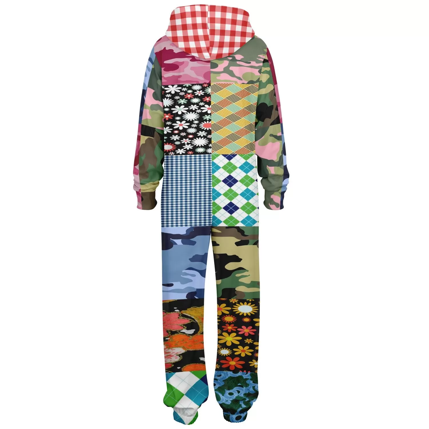 Army Brat Unisex Fleece Unisex Patchwork Romper