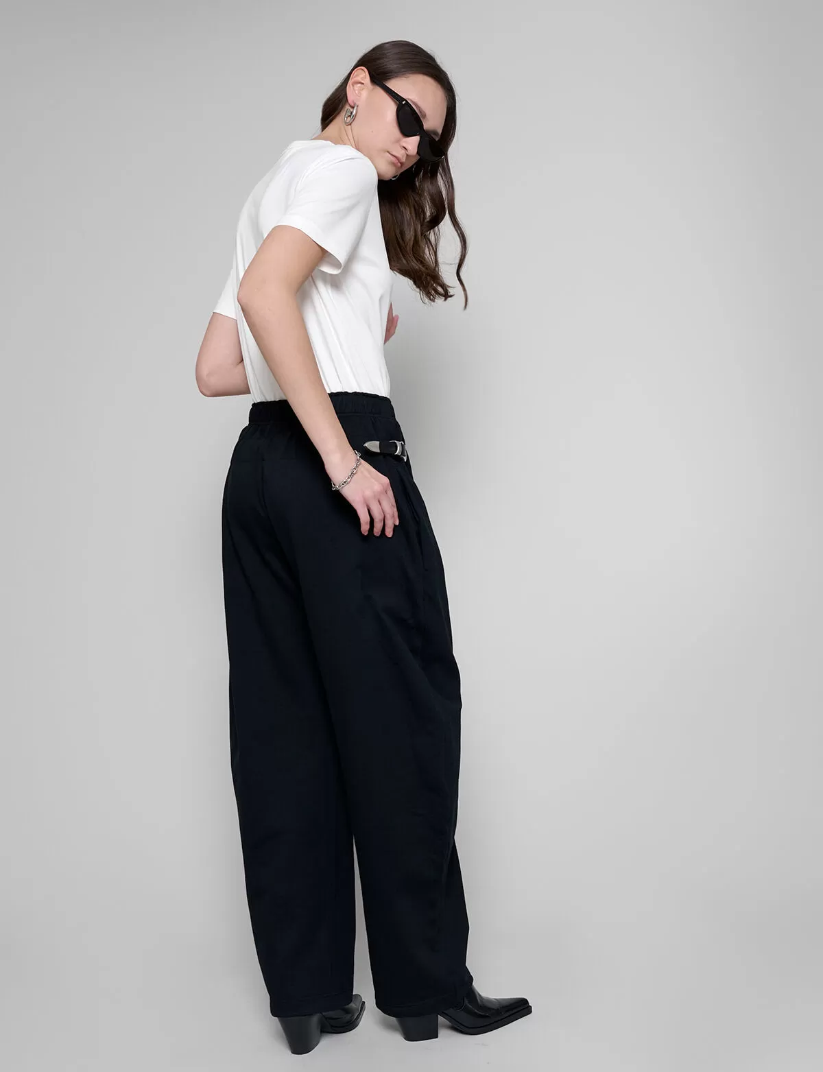 Black Belted Sweatpants