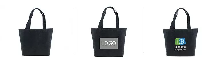 Black Canvas Tote Bag 30*20*10cm