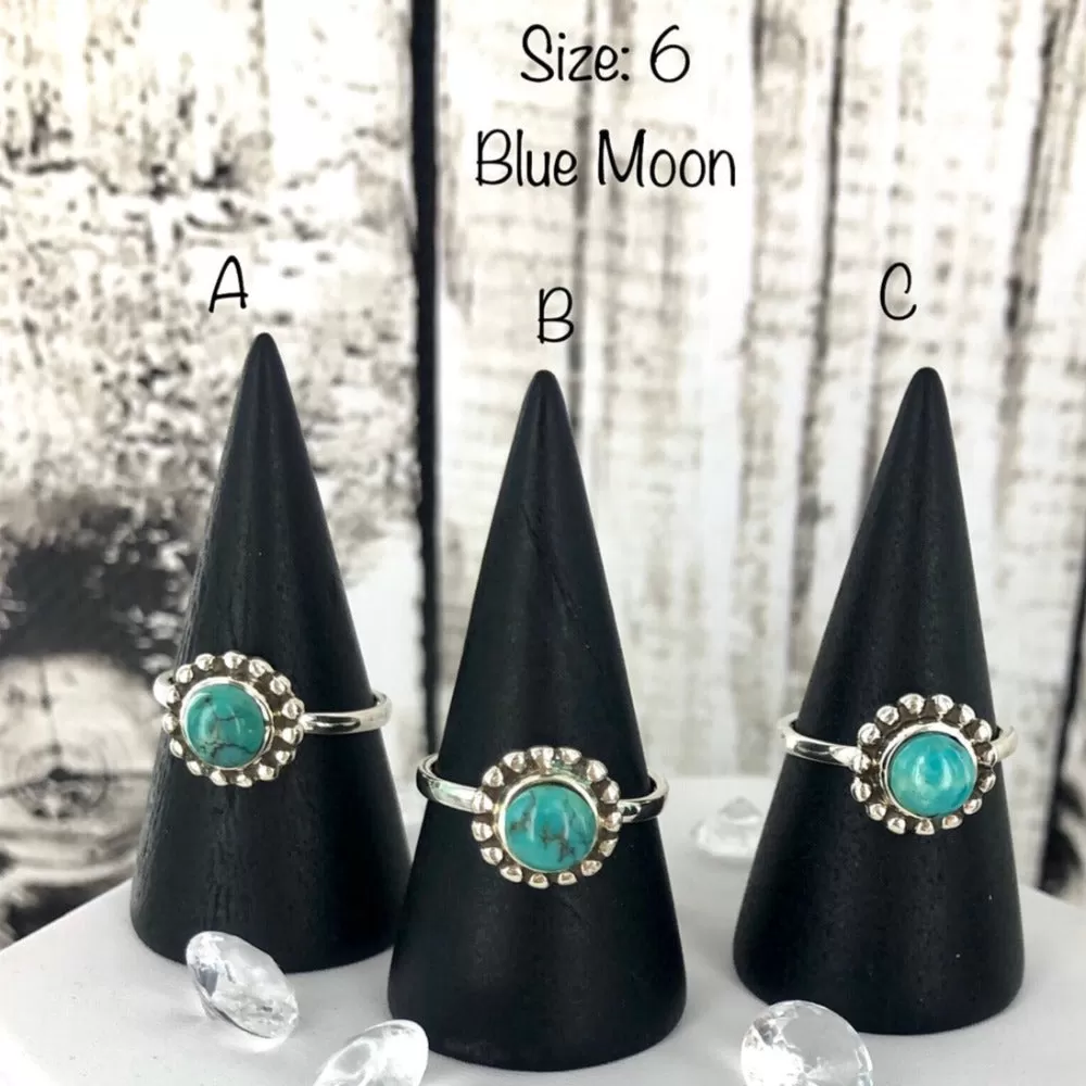 Blue Skies Ahead (blue moon turquoise) Ring