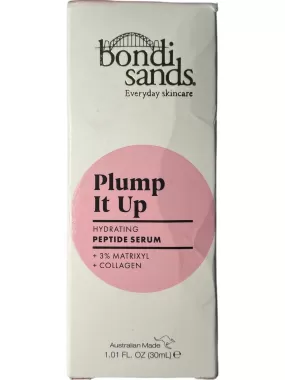 Bondi Sands Plump It Up Peptide Serum Hydrating Face Body 30ml