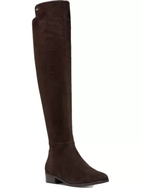 Bromley Womens Faux Suede Pull-On Over-The-Knee Boots