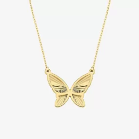 Butterfly Necklace | 14K Solid Gold