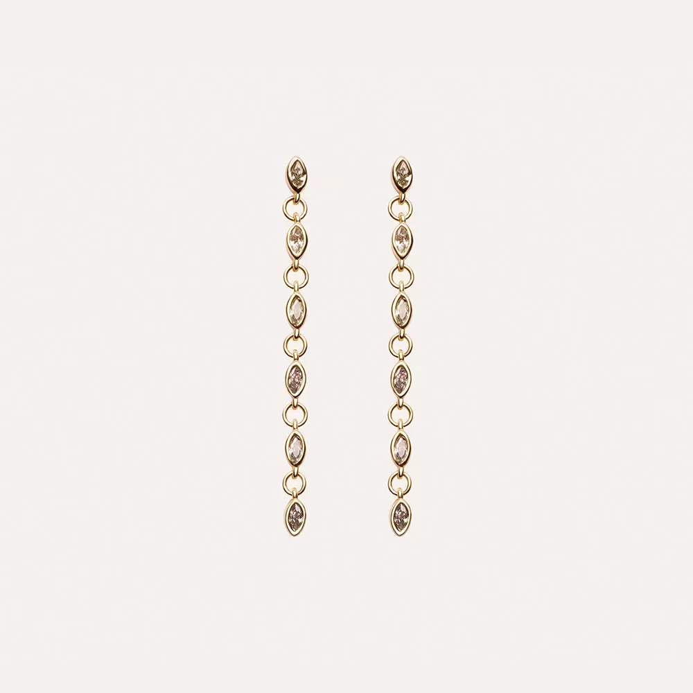 Cascade Earrings in 14kt Gold Over Sterling Silver