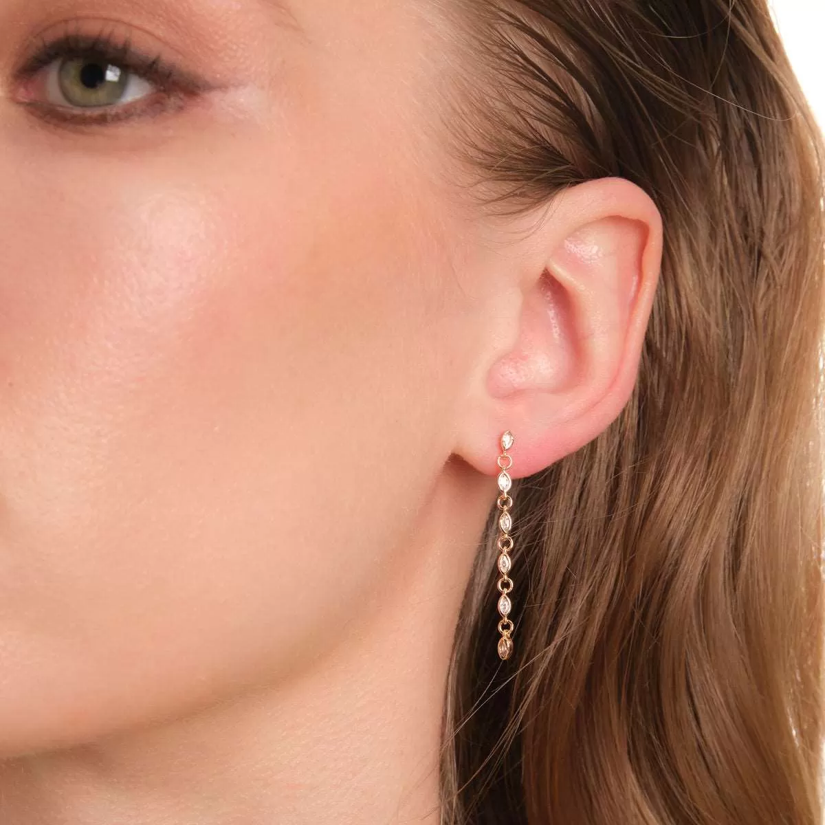 Cascade Earrings in 14kt Gold Over Sterling Silver