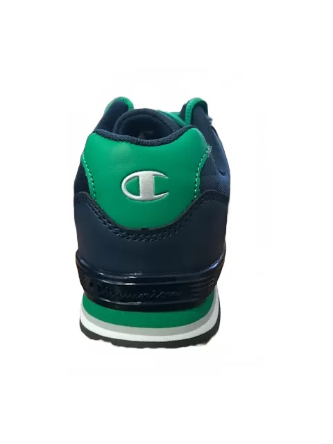 Champion Low Cut Shoe Erin B GS children's sneakers shoe in leather-canvas S31369-F18-BS501 navy