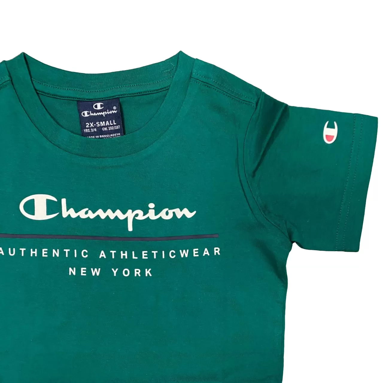 Champion short sleeve boy's t-shirt with print 306696 green