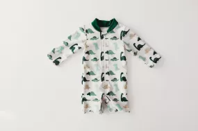 Child of Mine L/S Swim Zippy - Dino Stomp