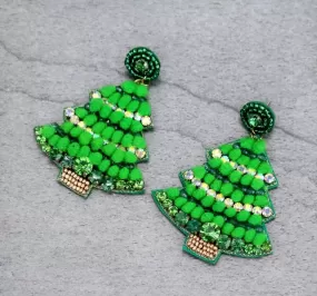 Christmas beaded earrings