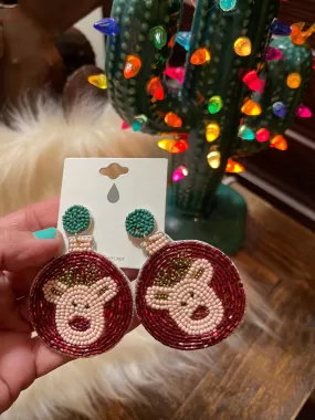 Christmas festive earrings