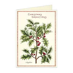 Christmas Holly Holiday Greeting Card