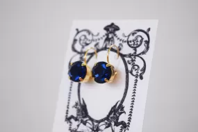 Dark Sapphire Swarovski Crystal Earrings