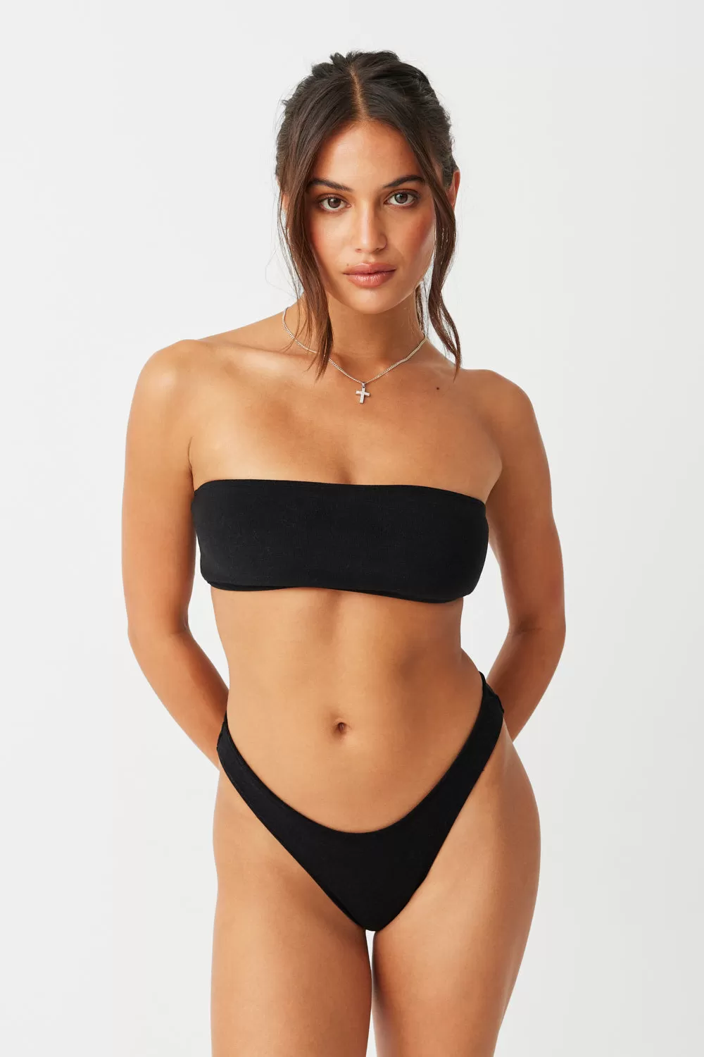 Dove Terry Classic Bikini Bottom - Black