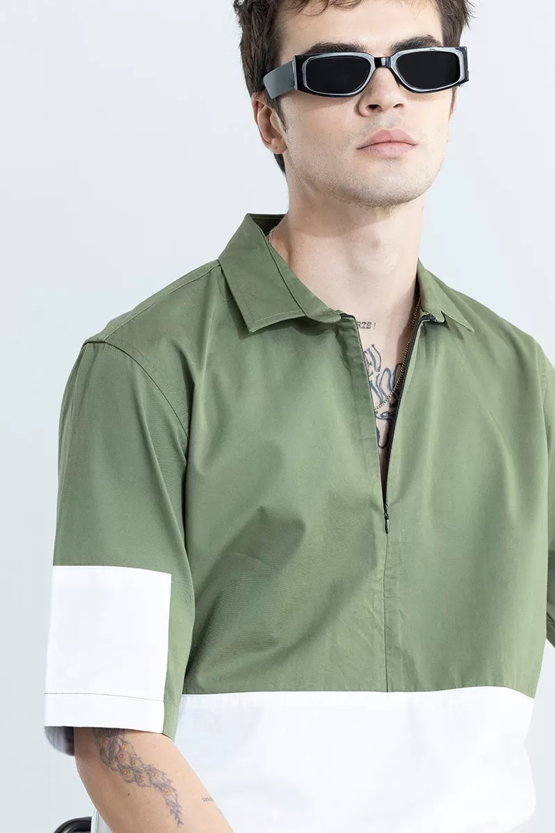 Easy Zip Green Shirt