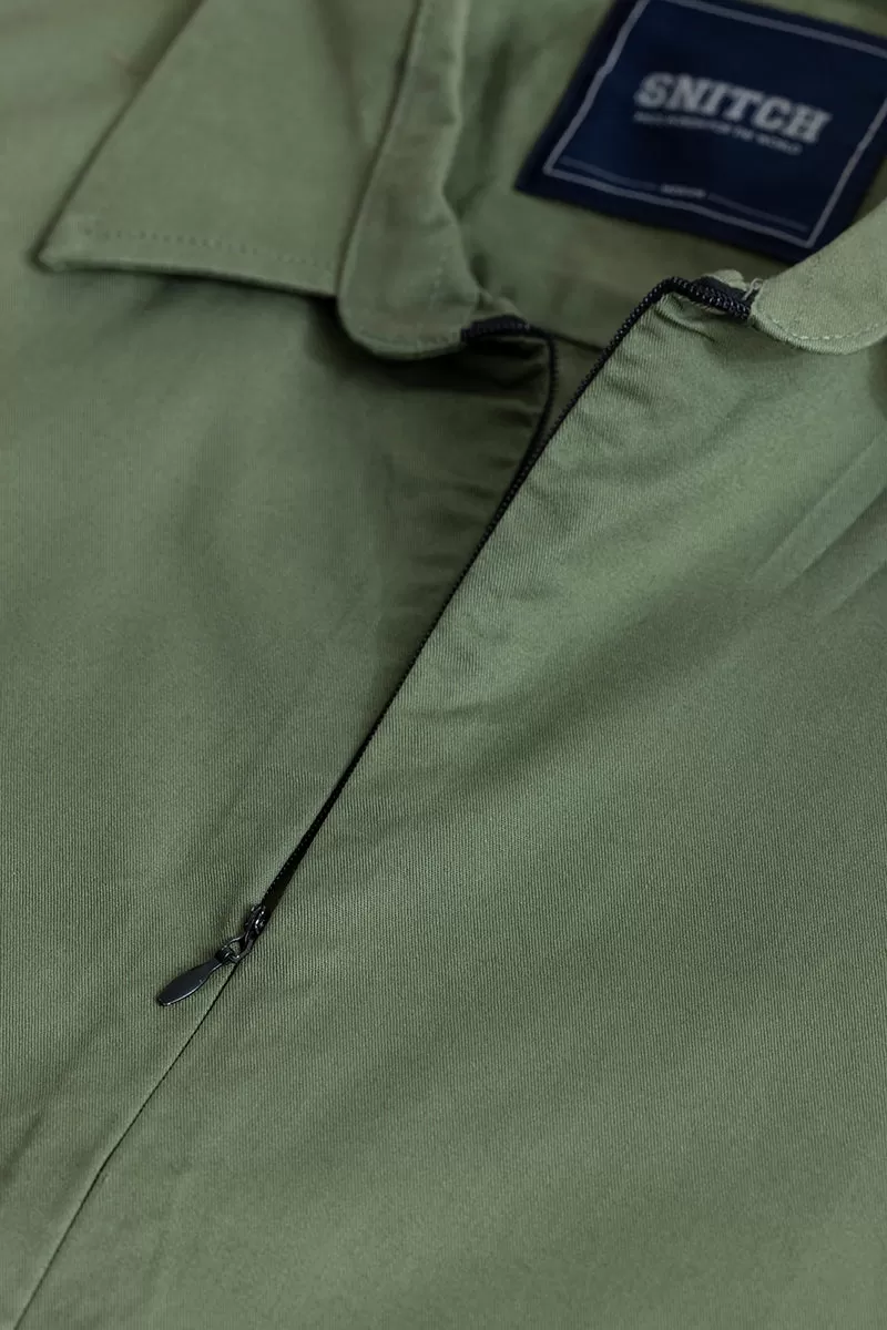 Easy Zip Green Shirt