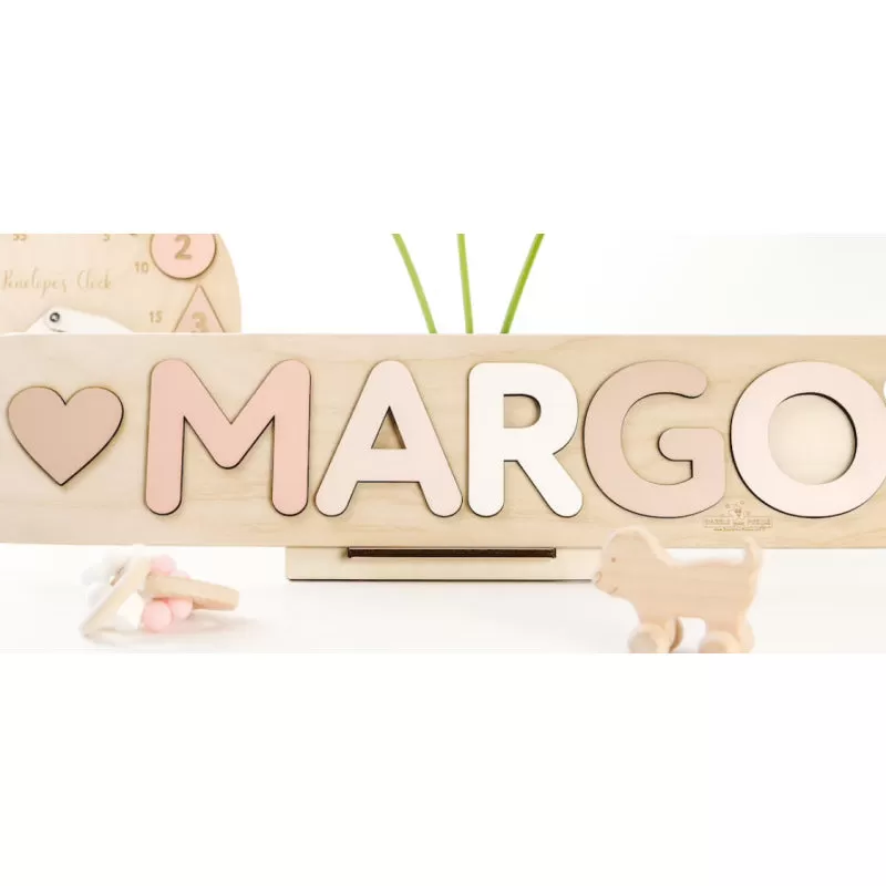 Educational Personalized Name Wooden Puzzle Toy For Kids Birthday Gifts