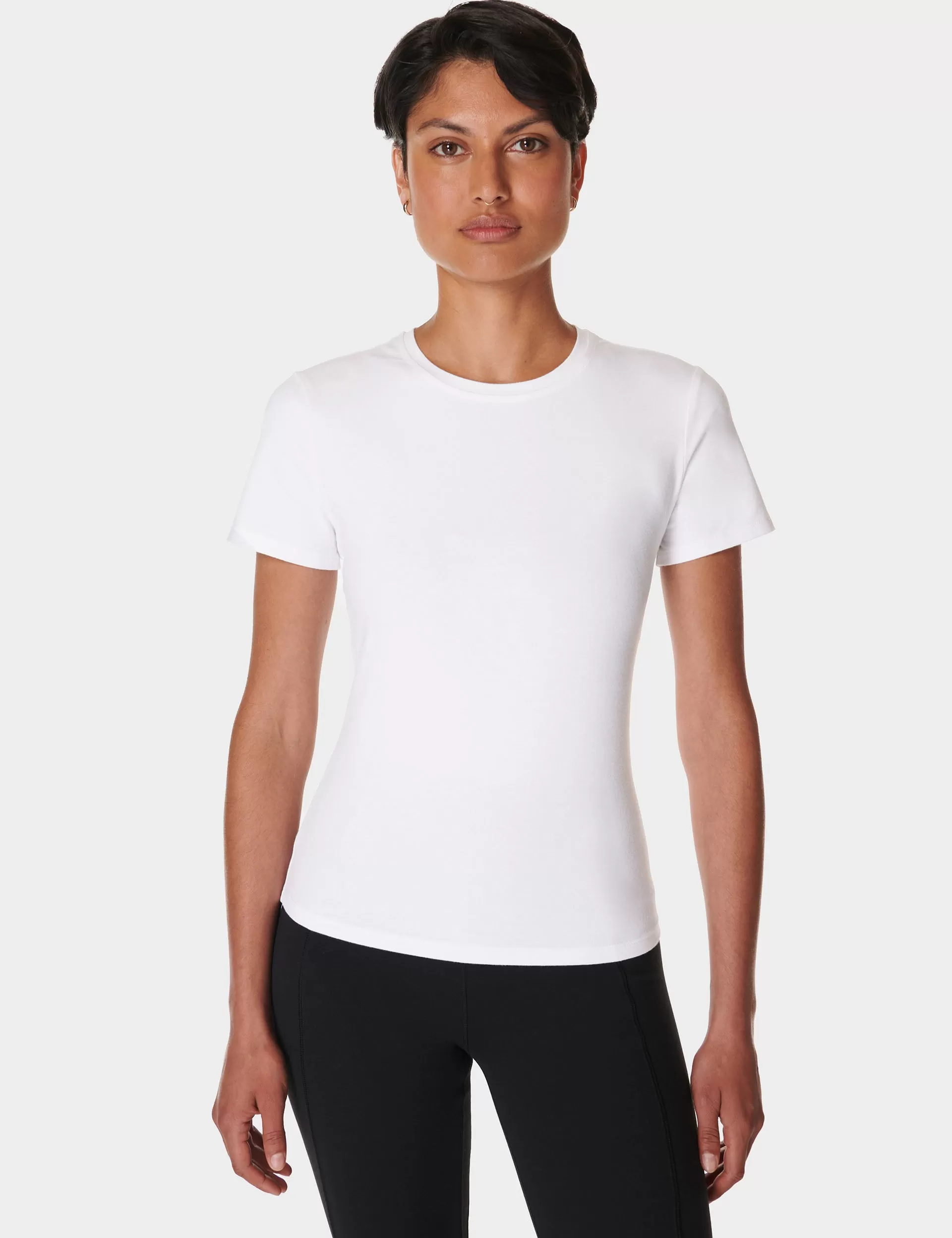 Essential Sculpt Short Sleeve Top - White