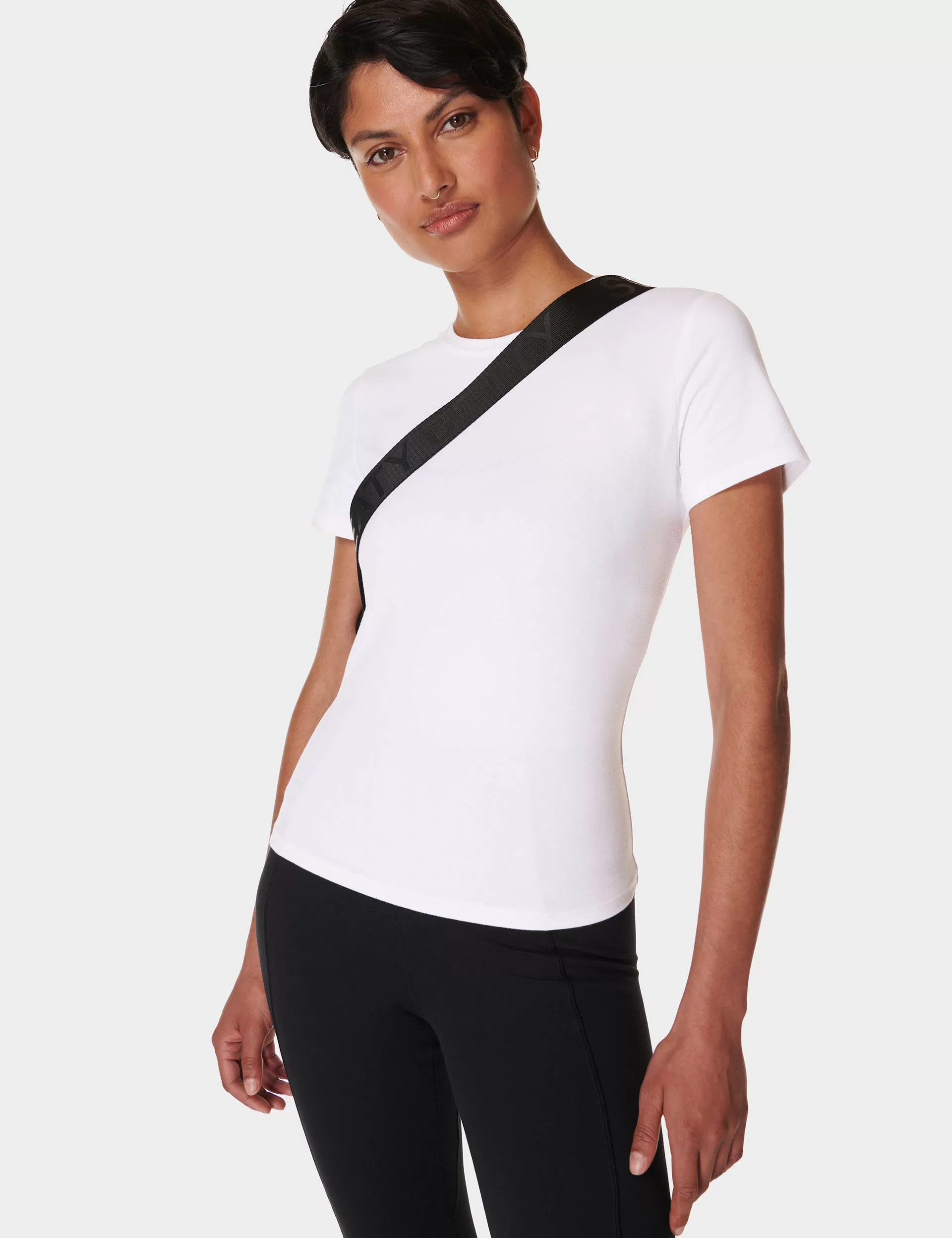 Essential Sculpt Short Sleeve Top - White