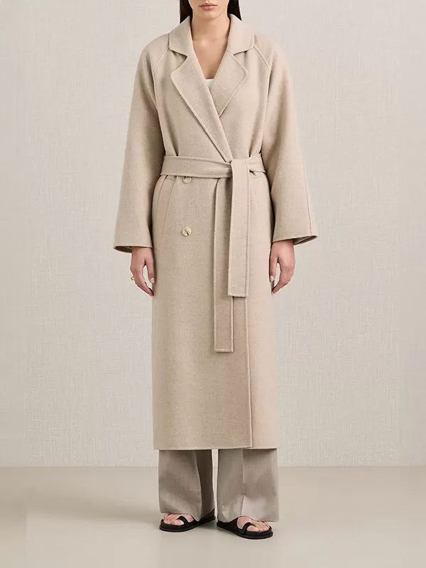 Evans Coat in Almond Melange