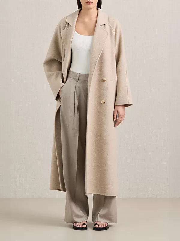 Evans Coat in Almond Melange