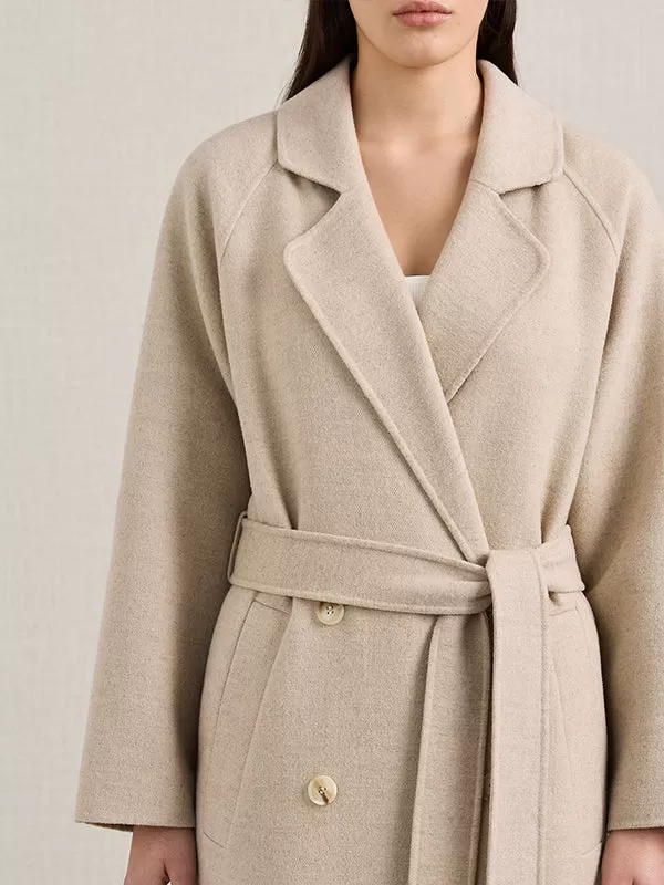 Evans Coat in Almond Melange