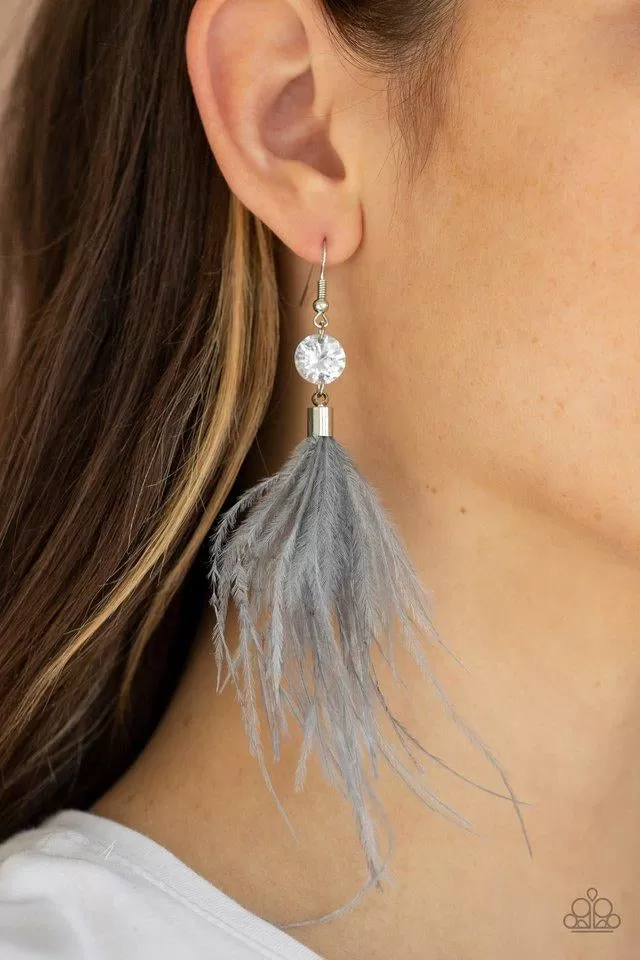 Feathered Flamboyance Silver-Earrings