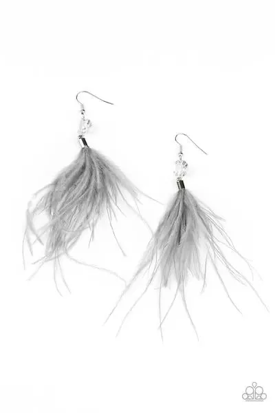 Feathered Flamboyance Silver-Earrings