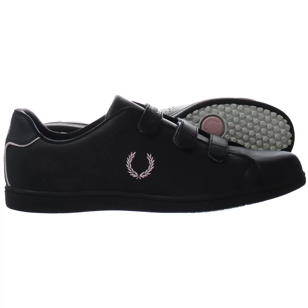 Fred Perry Low Womens Black Trainers