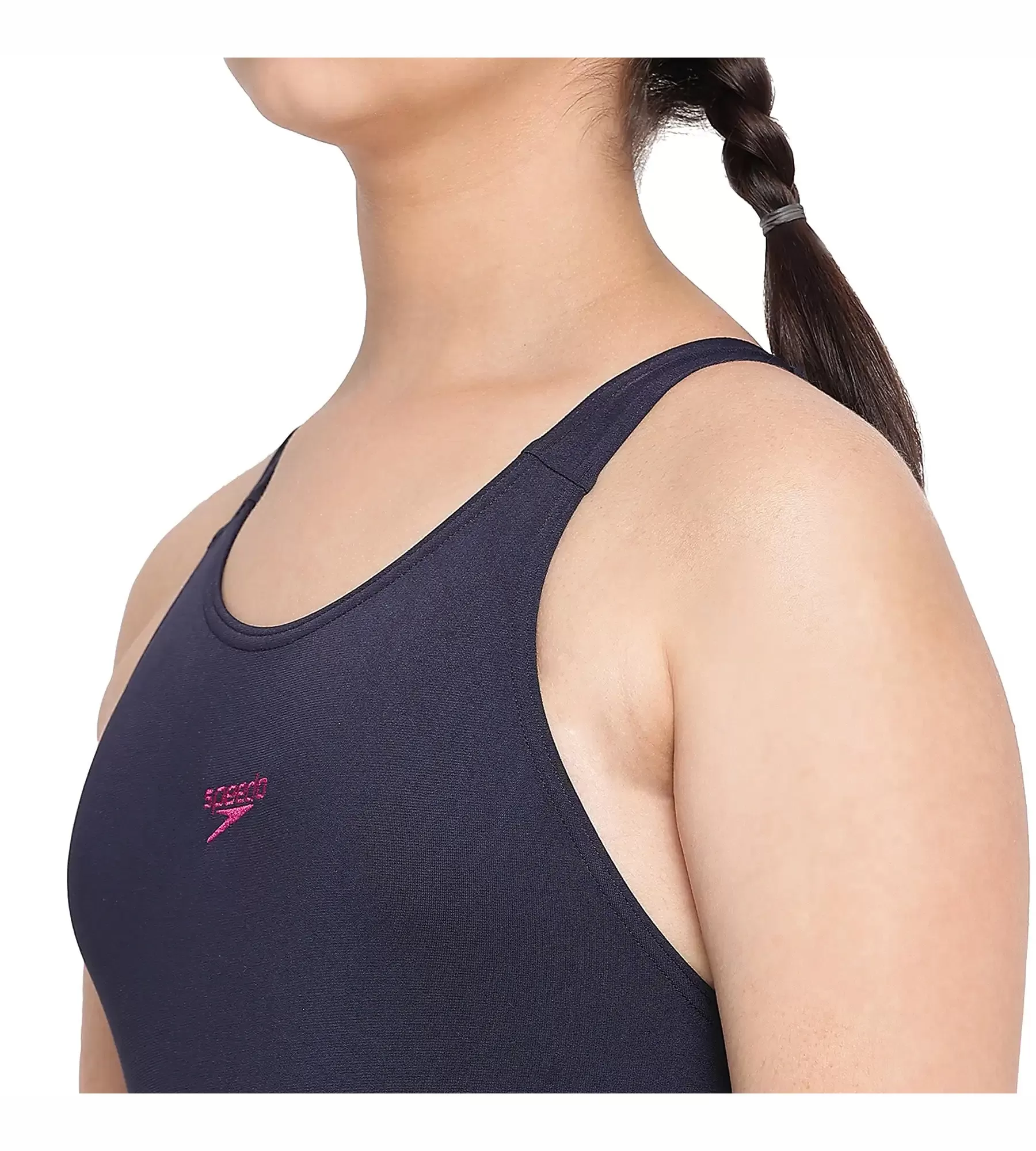 Girl's Essential Endurance  Legsuit Swimwear - True Navy & Berry