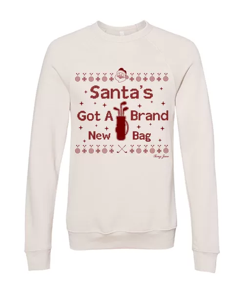 Golf Santa's Got A Brand New Bag Unisex Ugly Sweatshirt