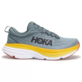 Hoka One One Mens Trainers Bondi 8 Lace-Up Low-Top Running Sneakers Textile - UK 10.5