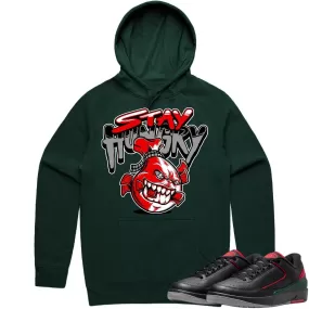 Jordan 2 Low Christmas 2s Hoodie to Match - RED STAY HUNGRY