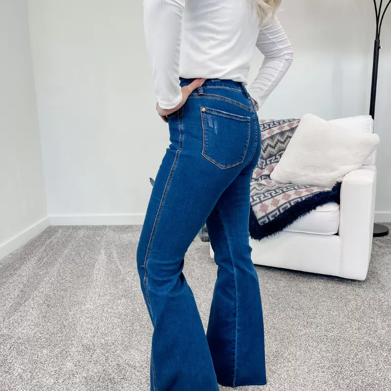 Judy Blue Cooling Denim Control Top Flare Jeans