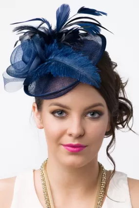 Kate Fascinator - Navy Blue