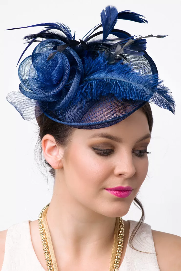 Kate Fascinator - Navy Blue