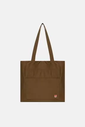 Kzl Tilki Dokuma Cepli Tote Bag - Haki