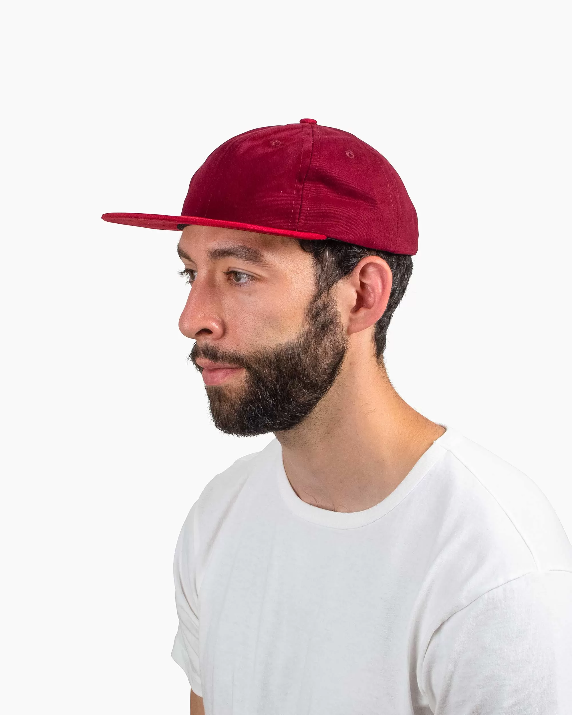 Lite Year Contrast Moleskin/Twill 6 Panel Cap Red