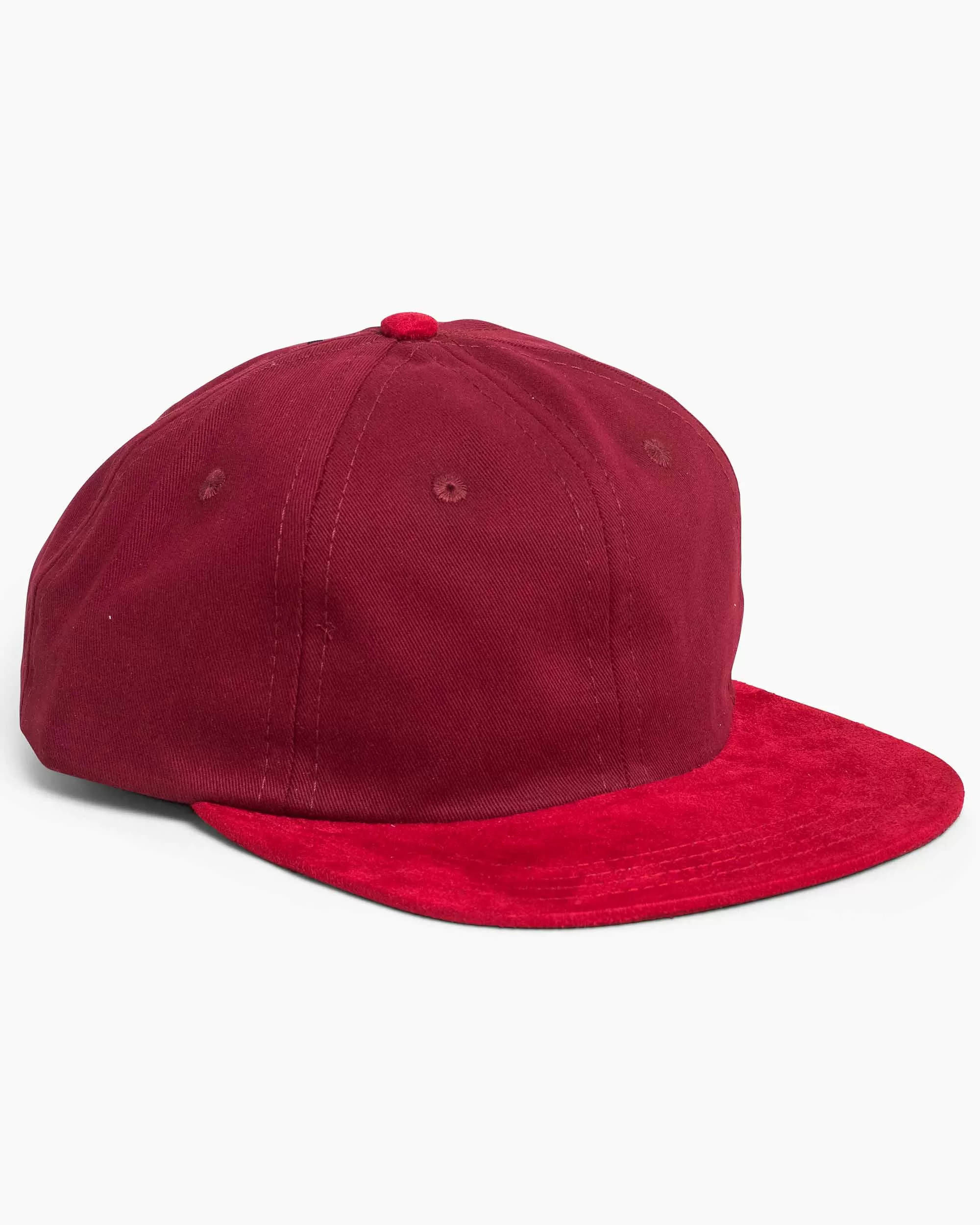 Lite Year Contrast Moleskin/Twill 6 Panel Cap Red