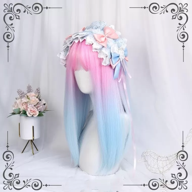 LOLITA PINK BLUE LONG STRAIGHT WIG BY60050