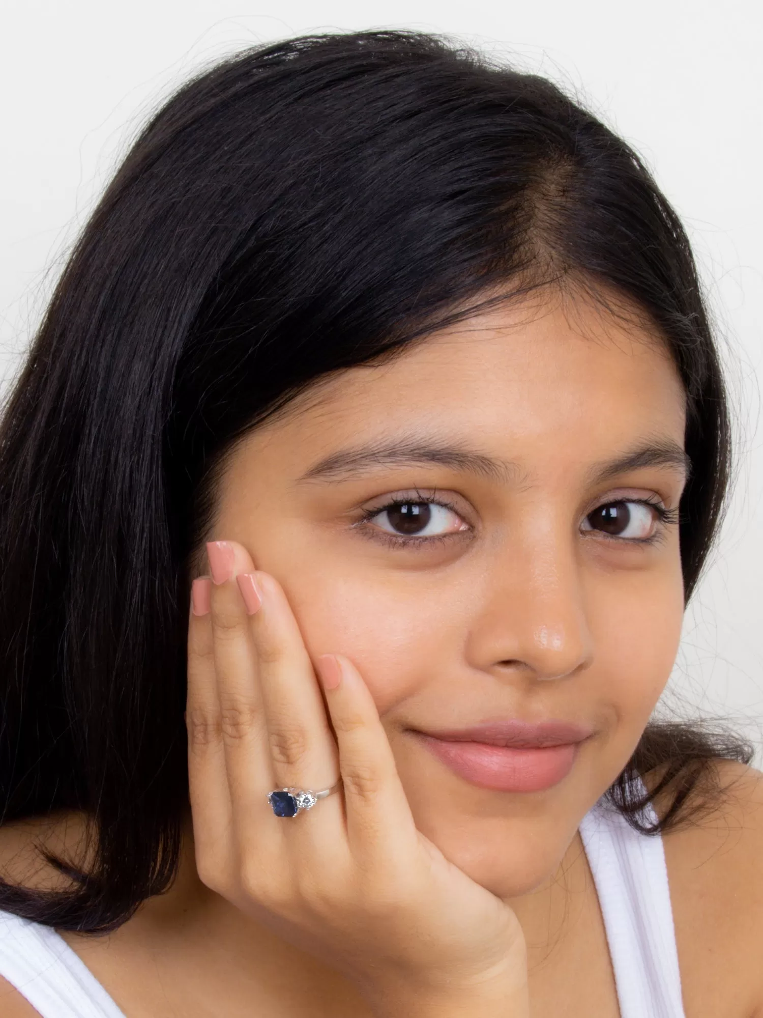 Meghan Markle Blue Sapphire Ring in 925 Silver