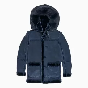 Men's Denali Hooded Shearling Coat