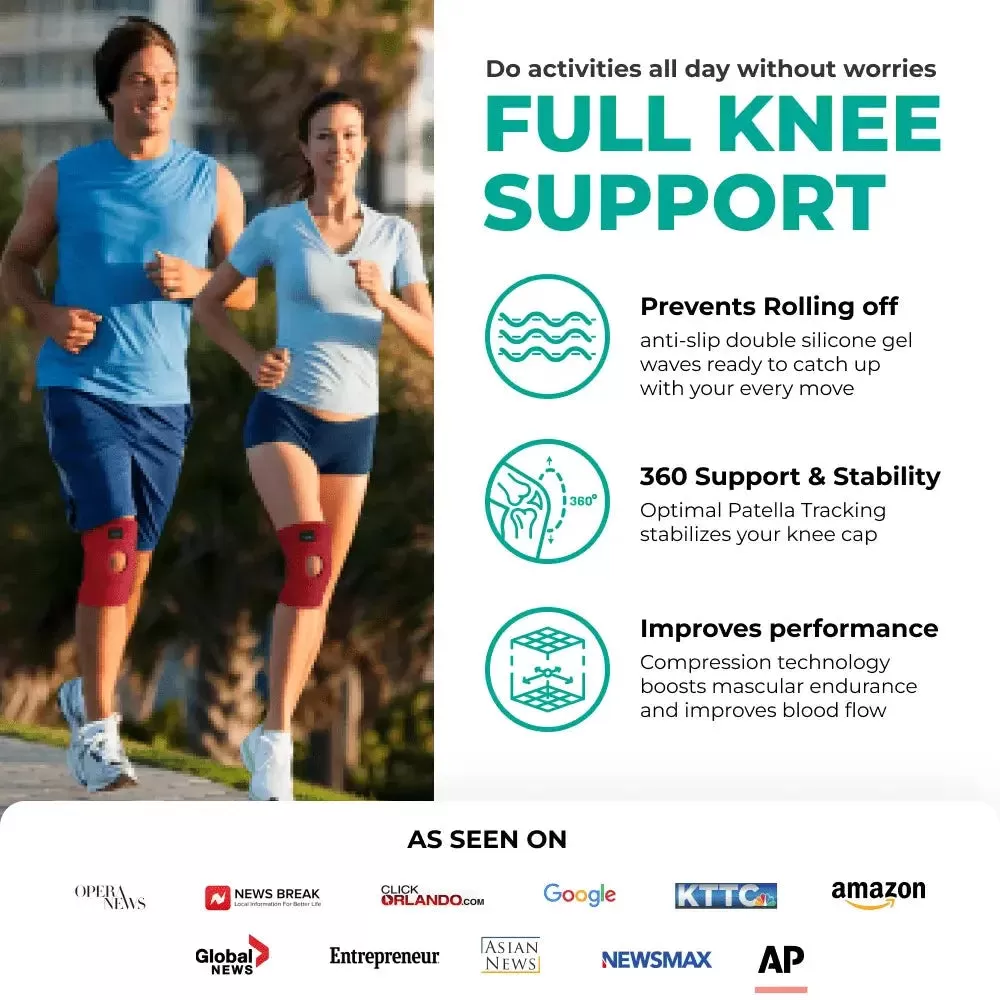 Modvel Adjustable Knee Brace for Knee Pain Relief, Joint Stability, Recovery | Patella Gel | Side Support